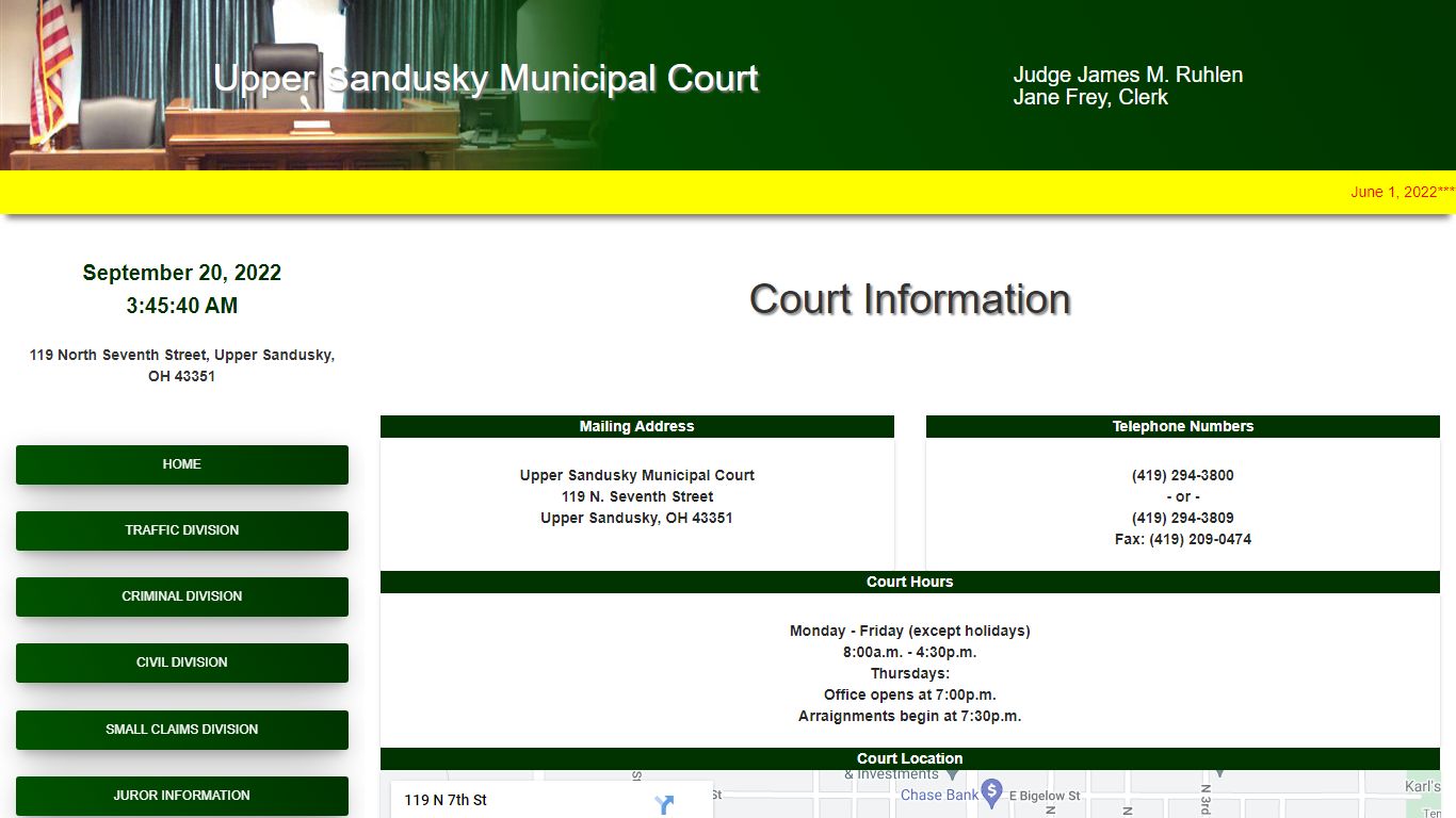 Upper Sandusky Municipal Court - Court Information