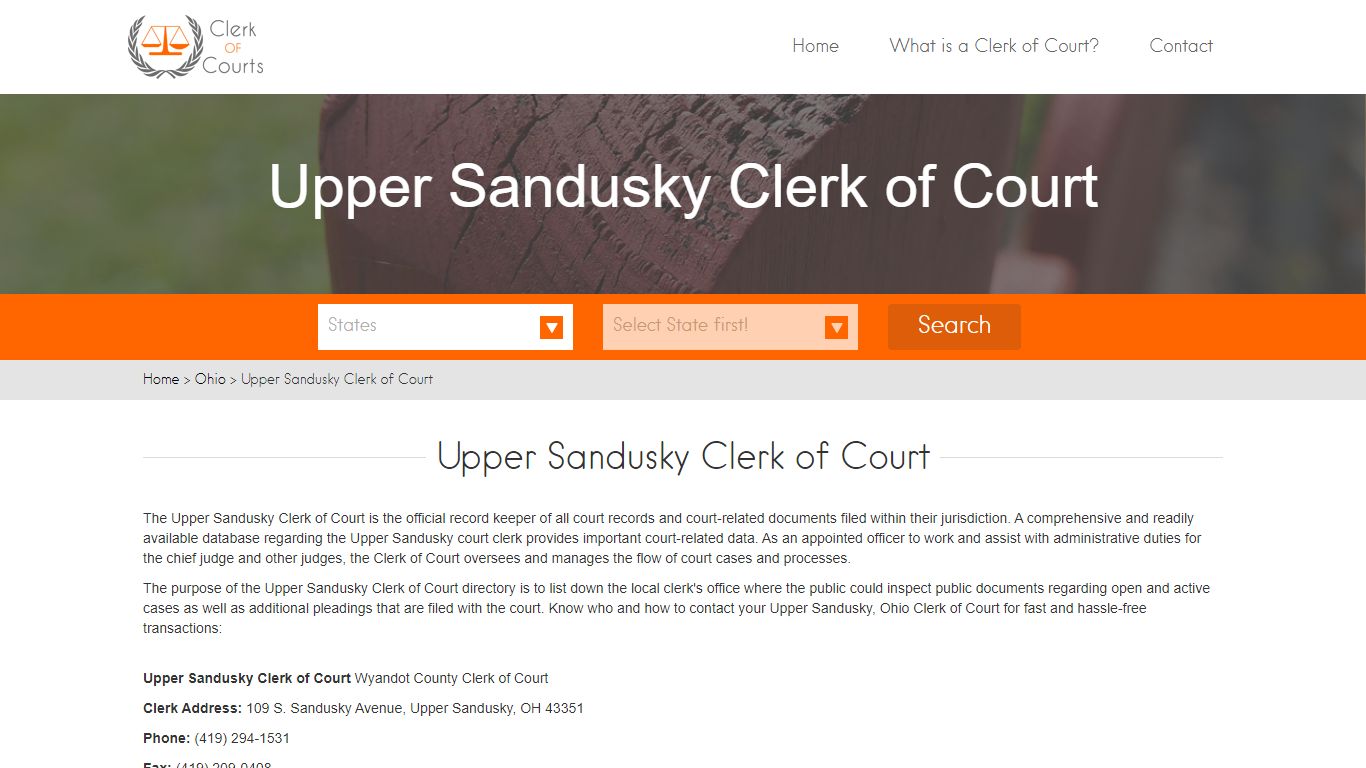 Upper Sandusky Clerk of Court